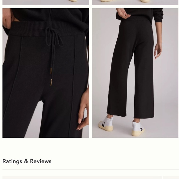 Anthropologie Daily Practice knit Lounge Pants - black Wide leg size S New - Picture 2 of 8